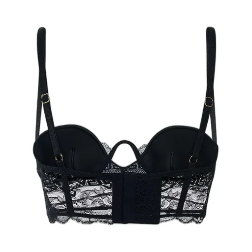 Satin Lace Balconette Bra