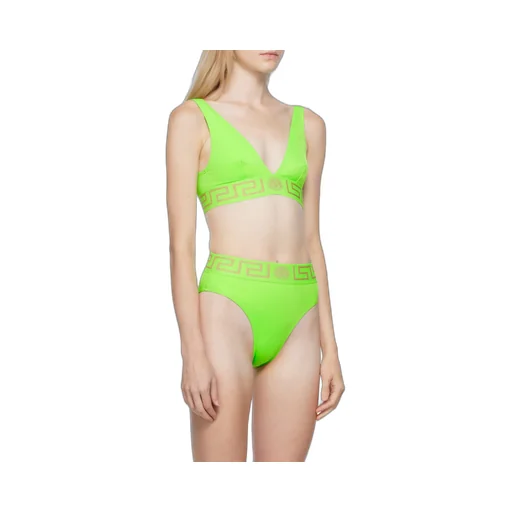 Greca-Pattern Bikini Top