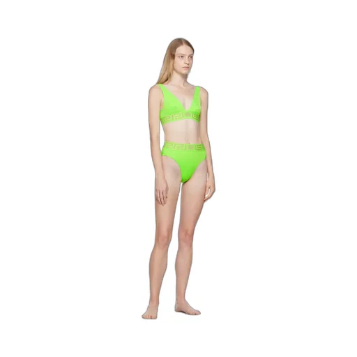Greca-Pattern Bikini Top