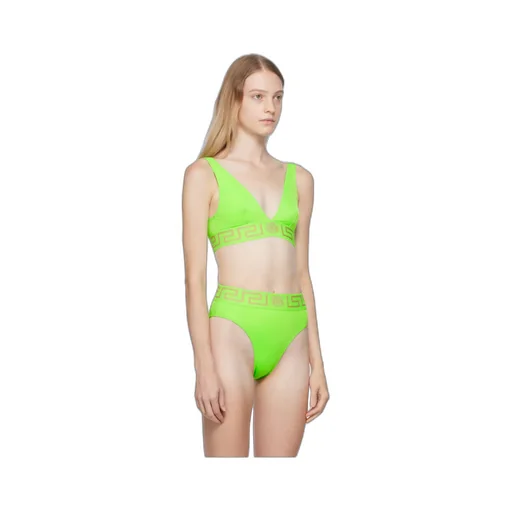 Greca-Pattern Bikini Top