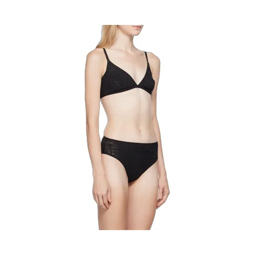 Allover Logo Mesh Stretched Triangle Bra