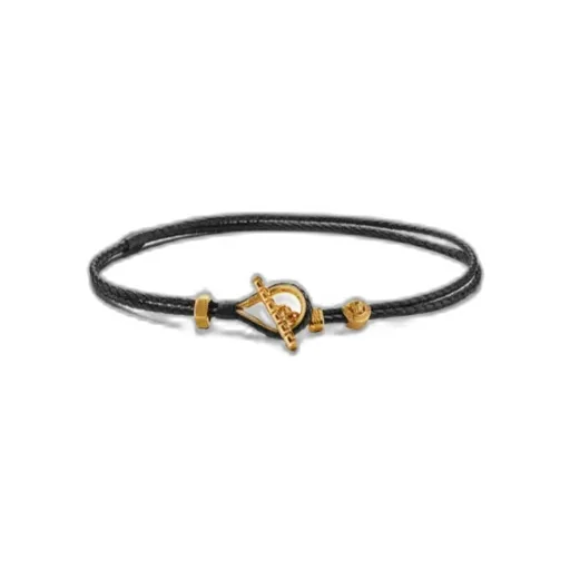 Greca Braided Leather Bracelet