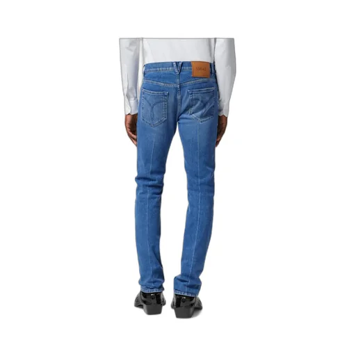 Logo-Patch Slim-Cut Denim Jeans