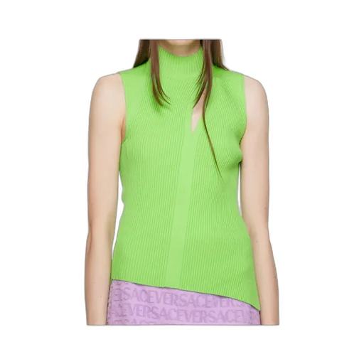 Slashed High Neck Sweater