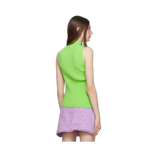 Slashed High Neck Sweater