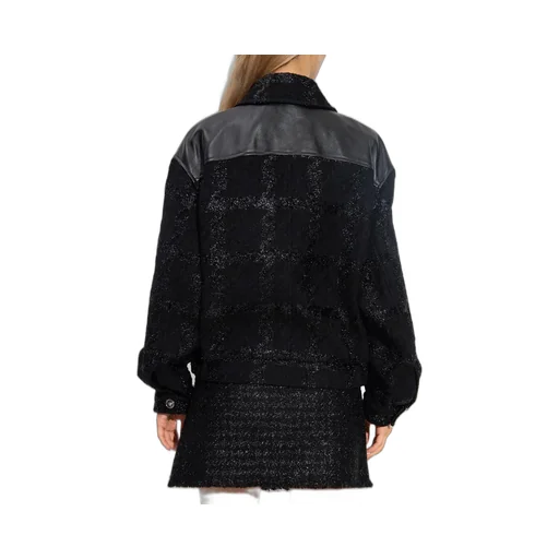 Long-Sleeved Leather Jacket