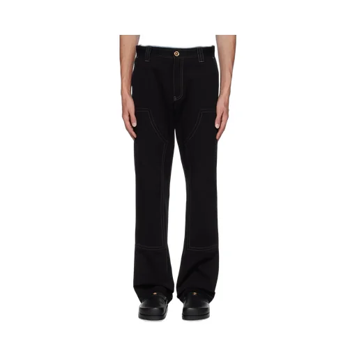 Straight-Leg Cotton Trousers