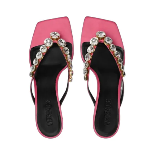 T-Belt Crystal High-Heeled Sandals