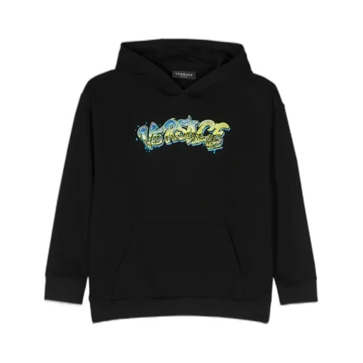 Logo Embellished Long Sleeved Hoodie