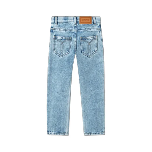 Logo-Patch Straight-Leg Jeans