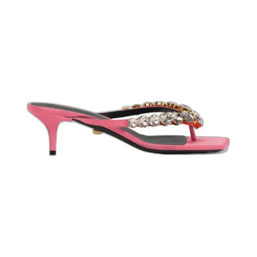 T-Belt Crystal High-Heeled Sandals