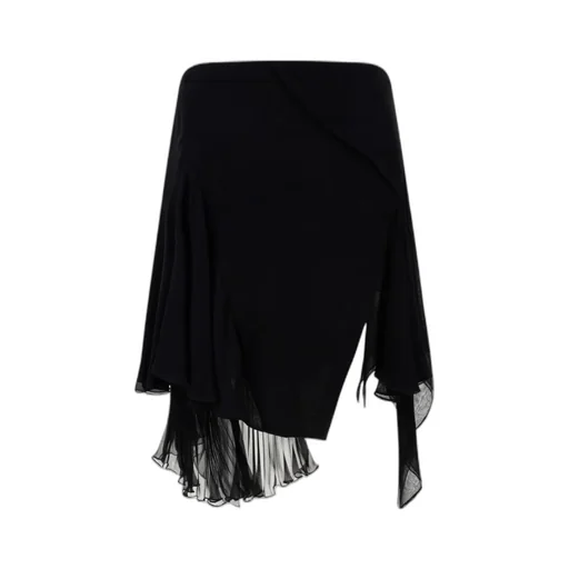 Asymmetric Hem Mini Skirt