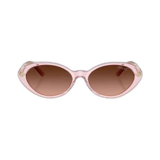 Greca-Plaque Oval-Frame Sunglasses