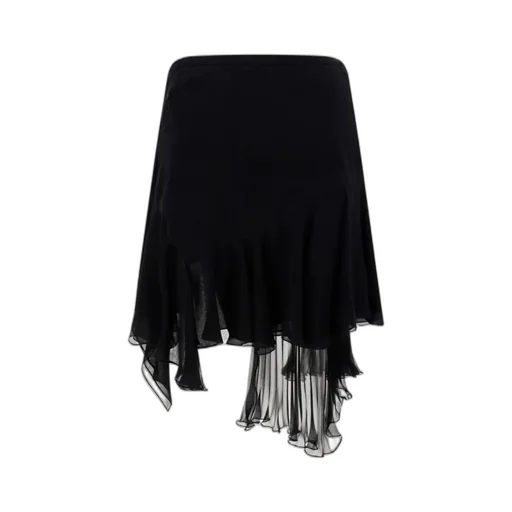 Asymmetric Hem Mini Skirt