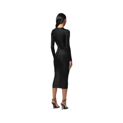 X Dua Lipa Cut Out Satin Midi Dress