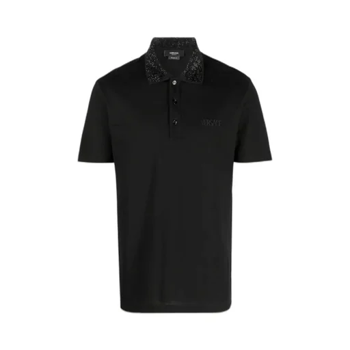 Embellished Short-Sleeved Polo Shirt