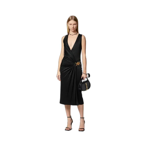 Logo-Plaque Sleeveless Dress