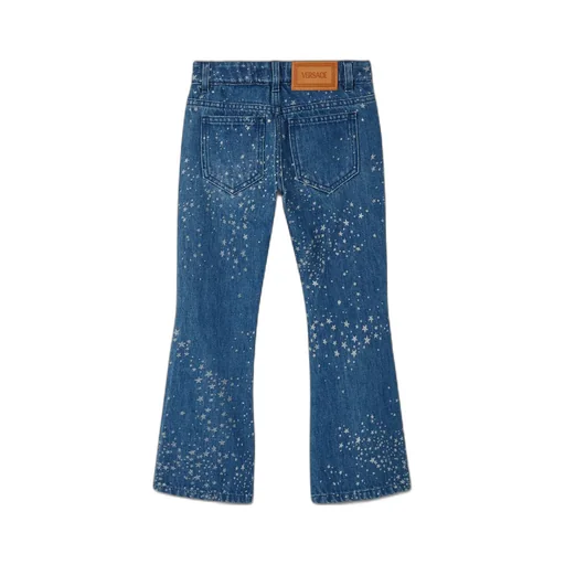 Logo Patch Star-Printed Flared Jeans
