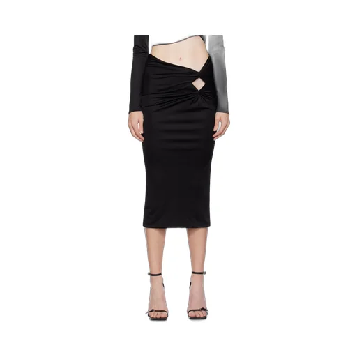 X Dua Lipa Knotted Midi Skirt