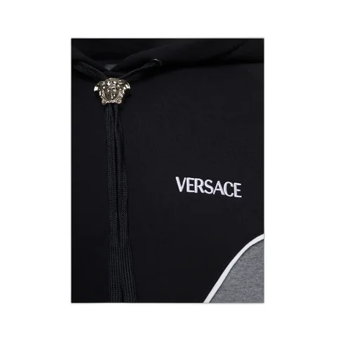 Logo Embroidered Medusa Drawstring Hoodie
