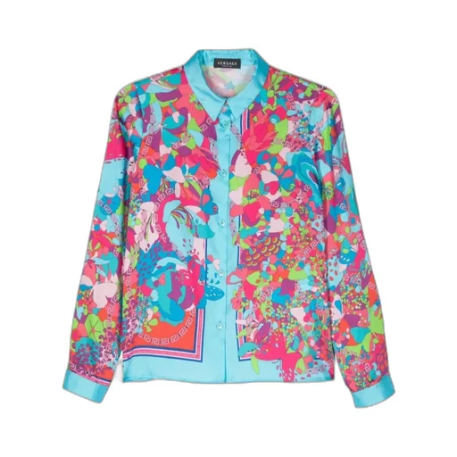 Graphic-Printed Straight Hem Shirt