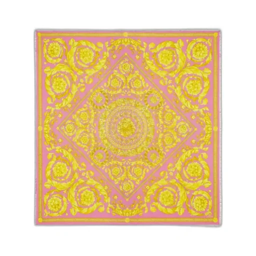 Barocco-Print Frayed Scarf