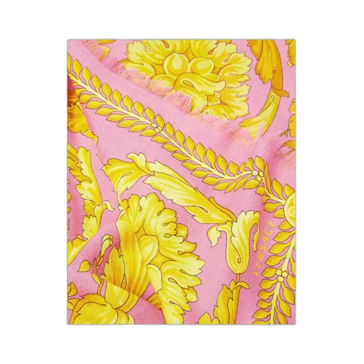 Barocco-Print Frayed Scarf