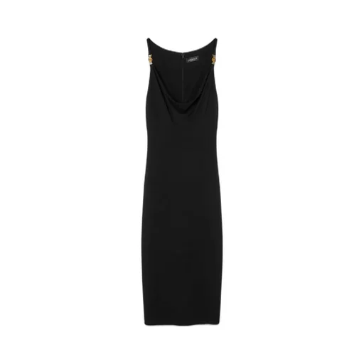 Medusa Head-Motif Straps Fitted Dress