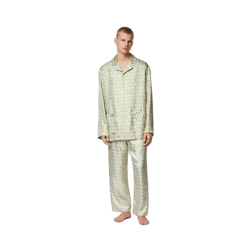 Allover Silk Pajama Shirt