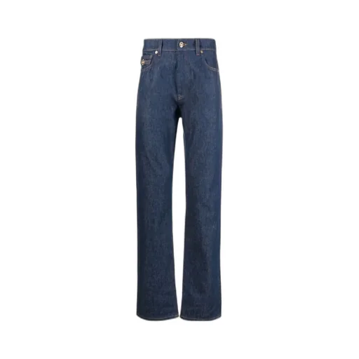 Logo-Patch Straight-Leg Jeans