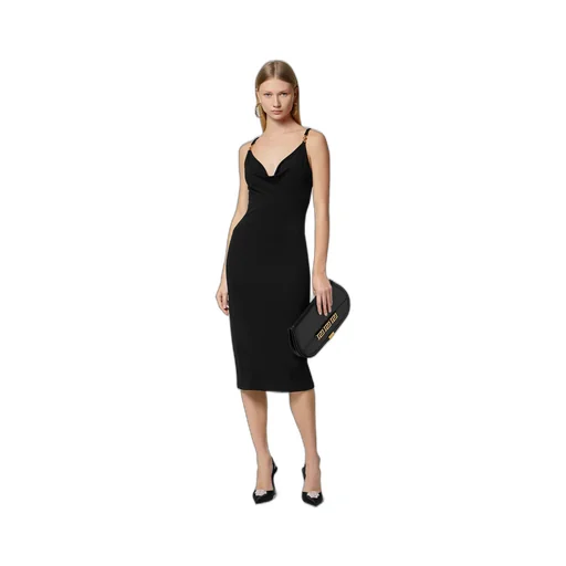 Medusa Head-Motif Straps Fitted Dress