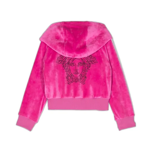 Medusa Head Logo-Embellished Zip-Up Hoodie