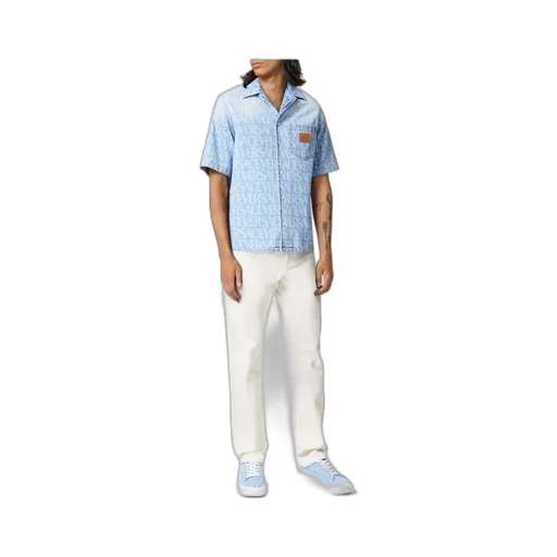 Short-Sleeved Denim Shirt