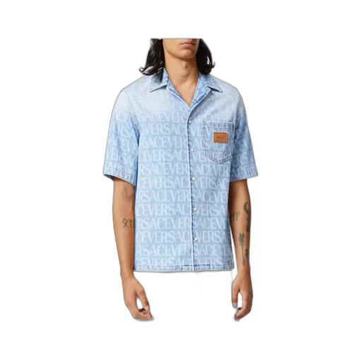 Short-Sleeved Denim Shirt