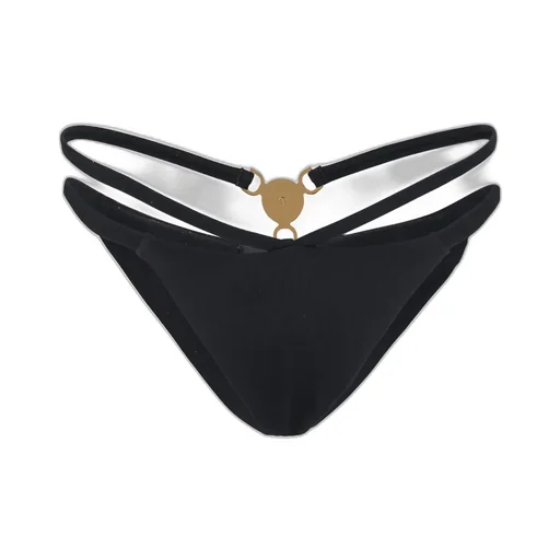 Medusa-Plaque Stretched Bikini Bottoms