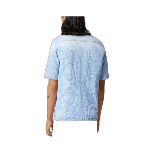 Short-Sleeved Denim Shirt