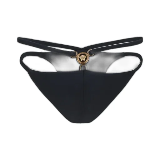 Medusa-Plaque Stretched Bikini Bottoms