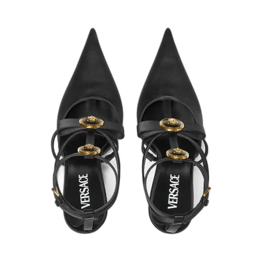 Gianni Pointed-Toe Ribbon Pumps