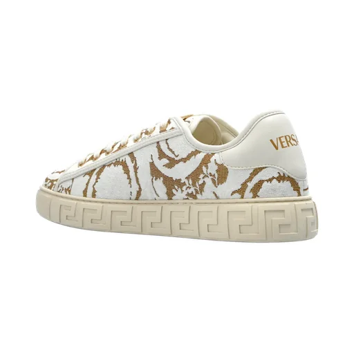 Barocco Jacquard Greca Lace-Up Sneakers