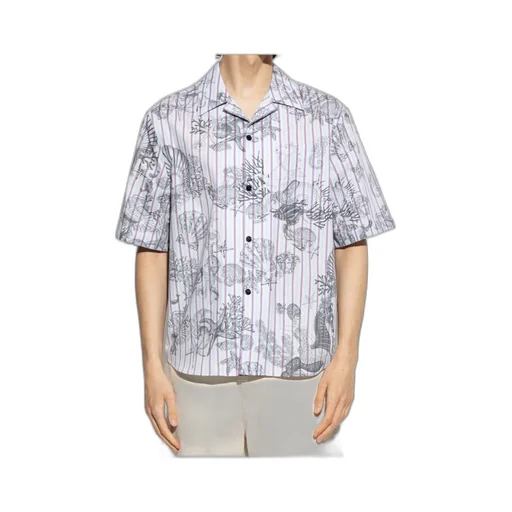 Pattern-Printed Short-Sleeved Shirt