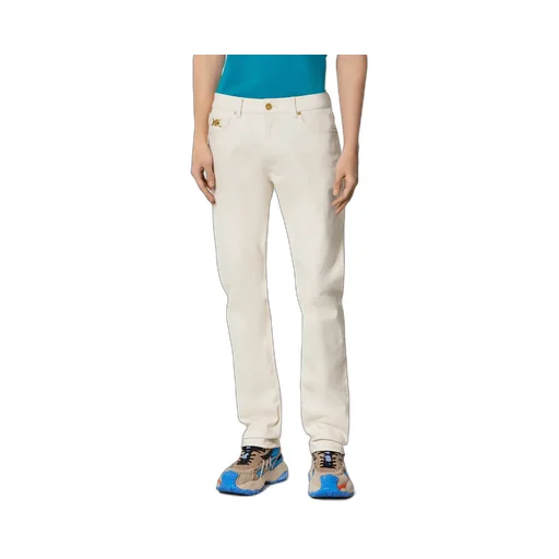 Logo-Patch Tapered Leg Jeans