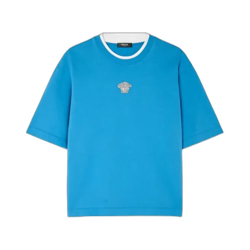 Medusa Head Embroidered Crewneck T-Shirt