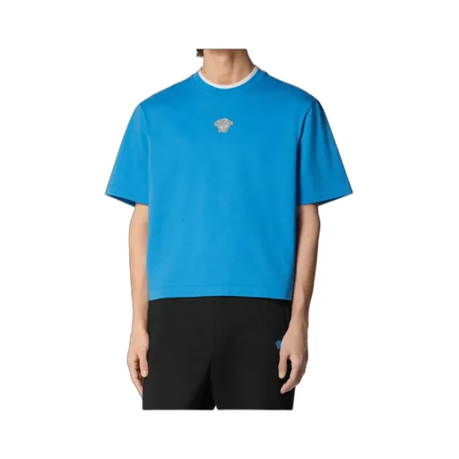 Medusa Head Embroidered Crewneck T-Shirt