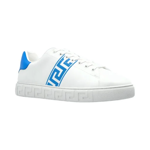 Greca-Printed Lace-Up Sneakers