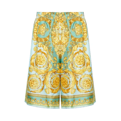 Barocco-Printed Elasticated Waistband Shorts