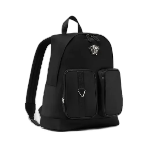Medusa Head Motif Zipped Backpack
