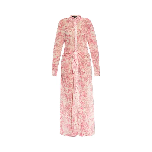 Long-Sleeved Draped Dress