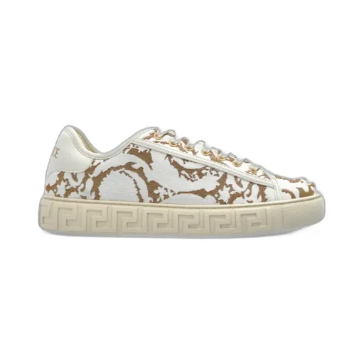 Barocco Jacquard Greca Lace-Up Sneakers