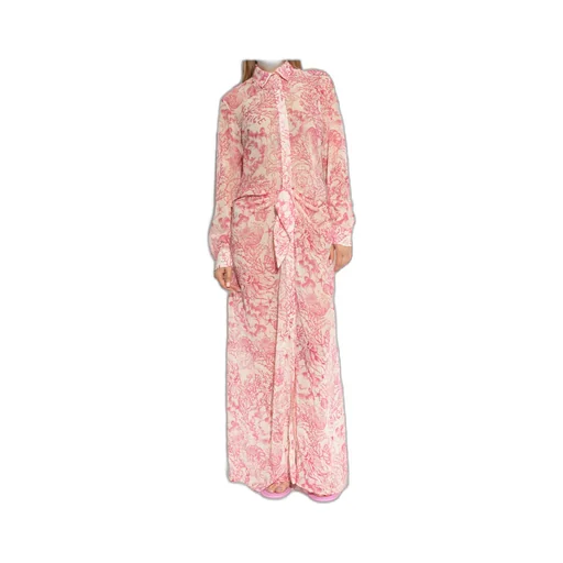 Long-Sleeved Draped Dress