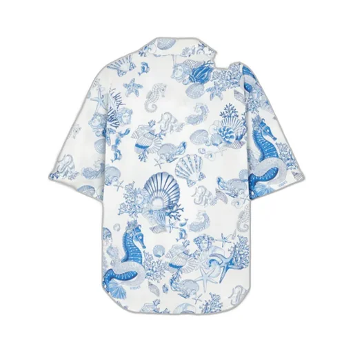 Coral Theatre Allover Printed Short-Sleeved Shirt